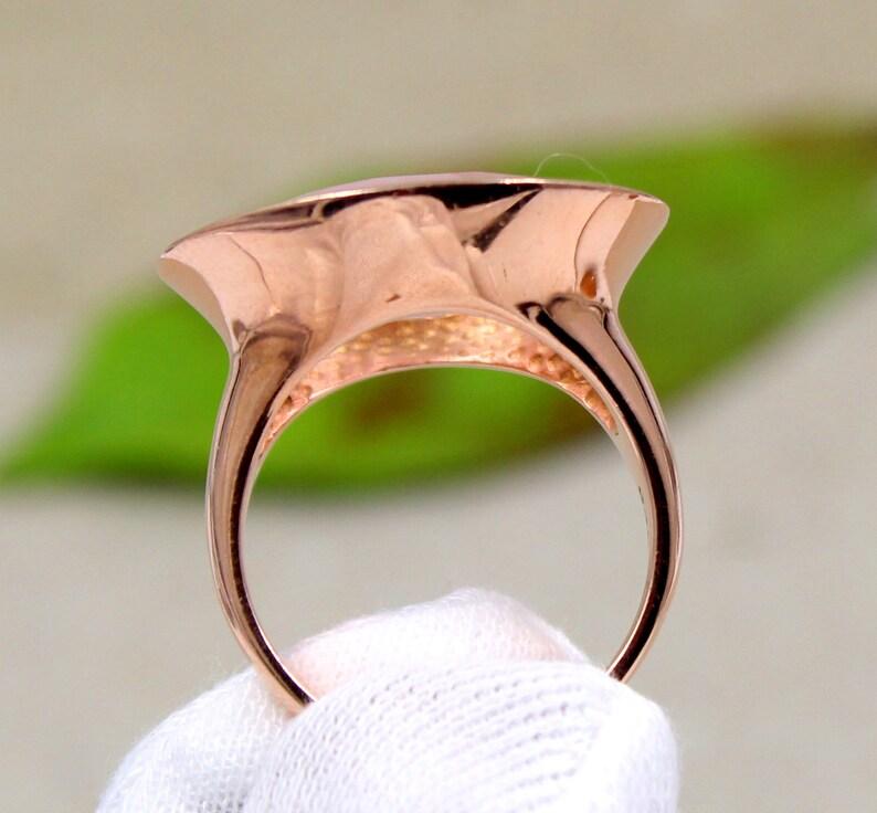 Rose Quartz Round Gemstone Handmade Ring, Solid 925 Sterling Silver, Rose Gold Ring, Birthday Jewelry, Ring For Women