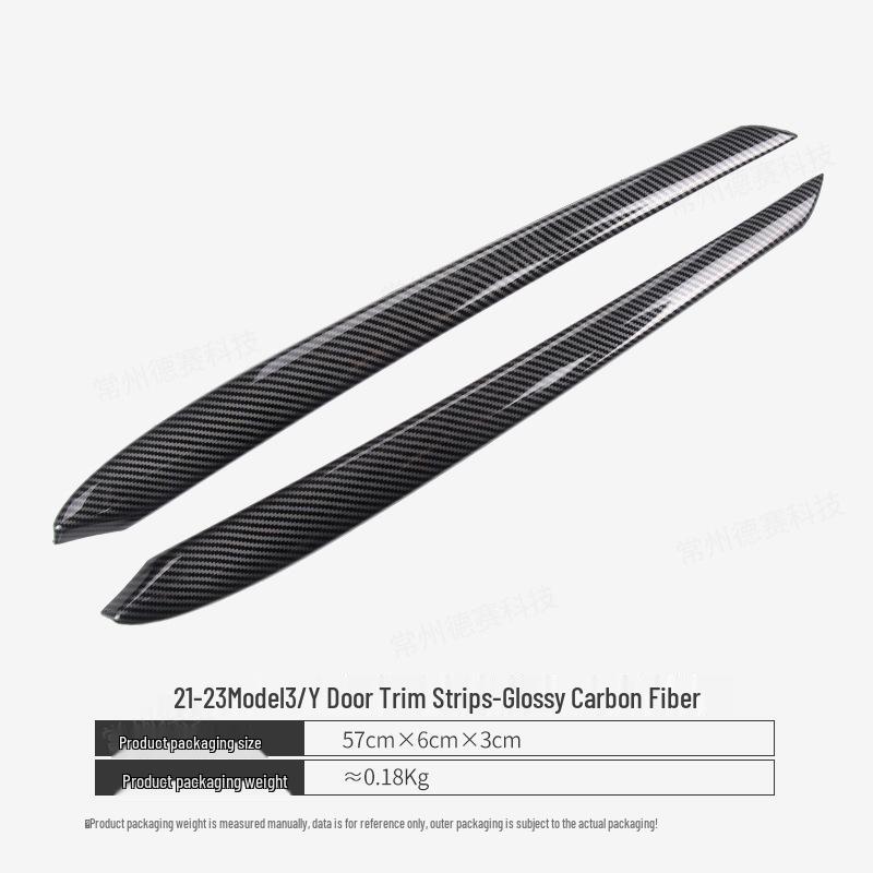 Carbon Fiber Door Trim Accessories for Tesla Model 3/Y Refresh