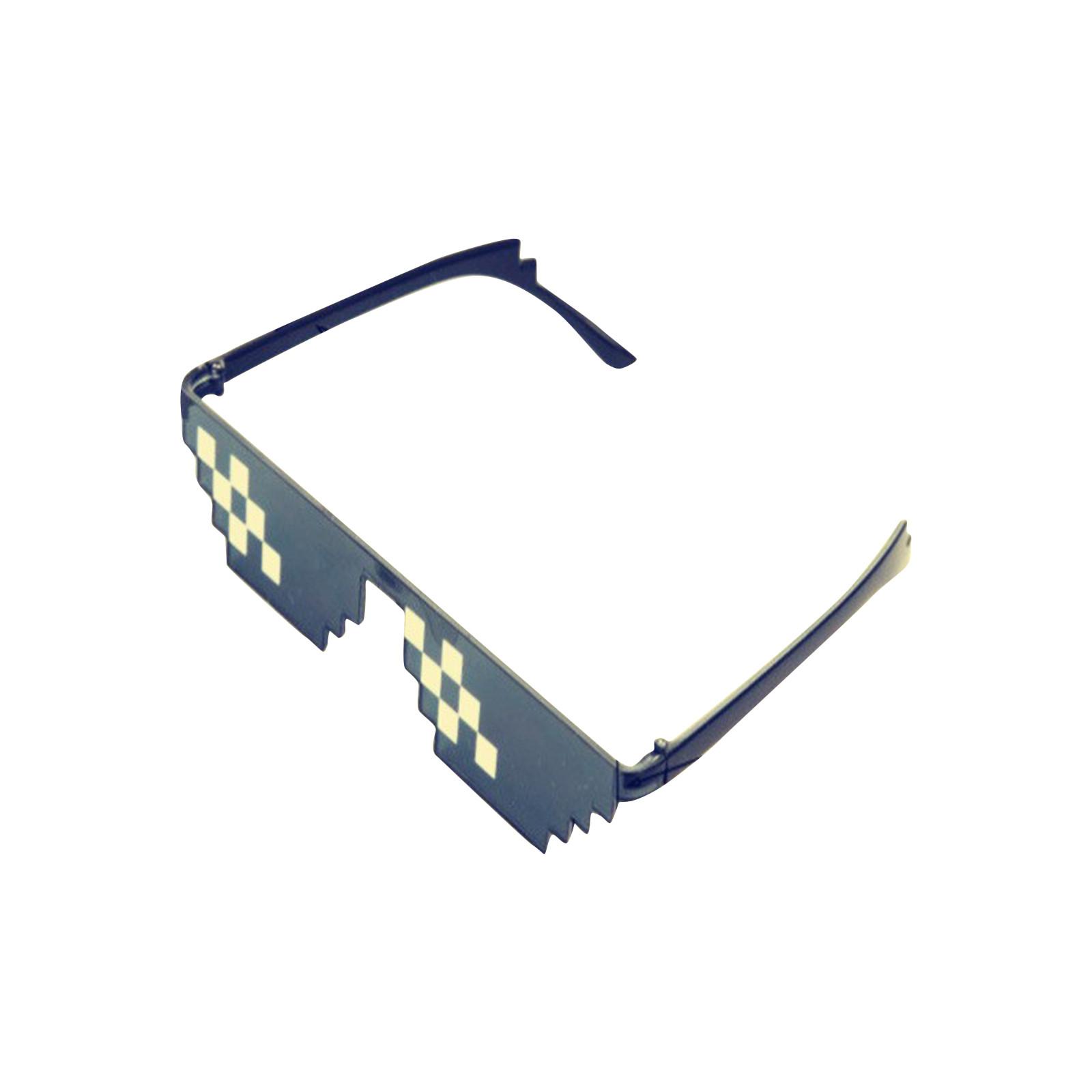 

Солнцезащитные очки Thug Life Забавные пиксельные очки для геймеров Вечеринка Диско Крутые B2876-F2 One Size