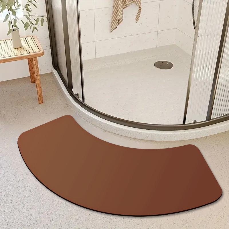 

Solid color arched bathroom mat diatom mud non-slip foot mat shower room door absorbent mat toilet mat 40x100cm