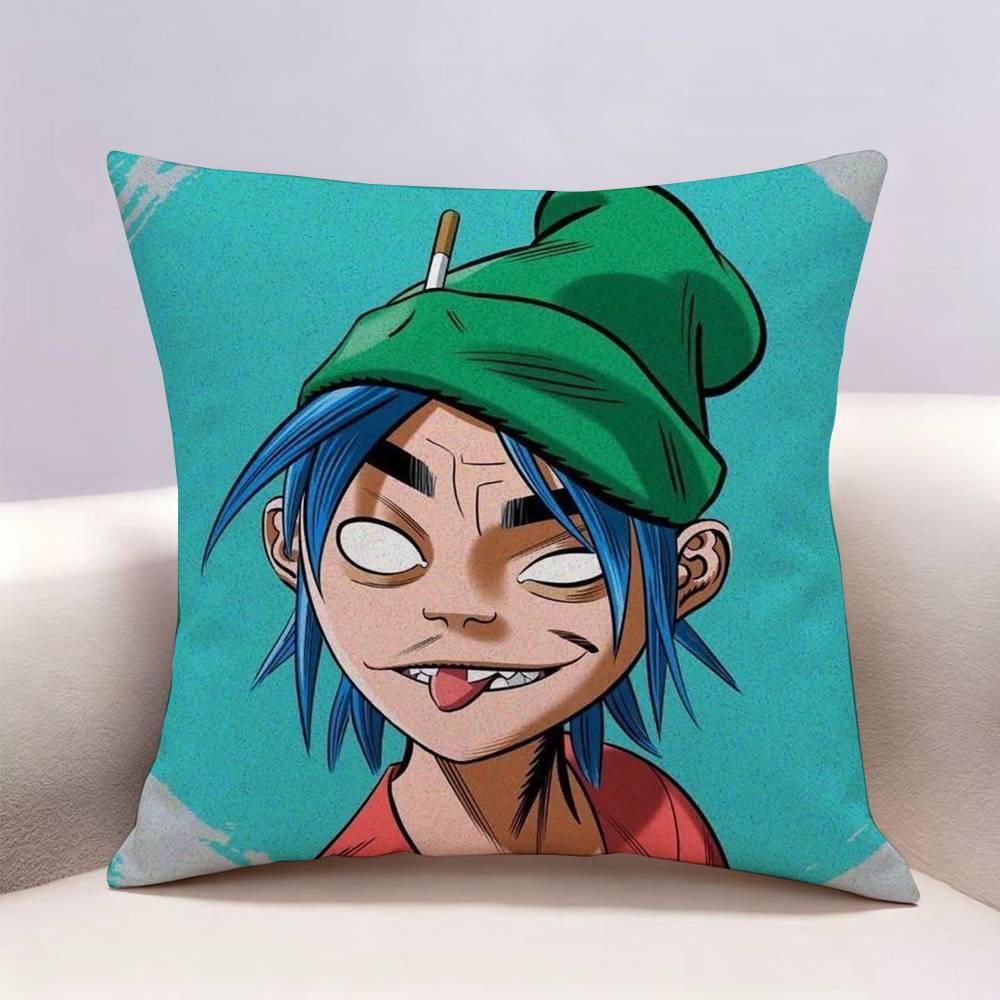 GGorillaz Band  Doublesided print Pillow Case for Sofa Living Room Home office Decor Protective Cover