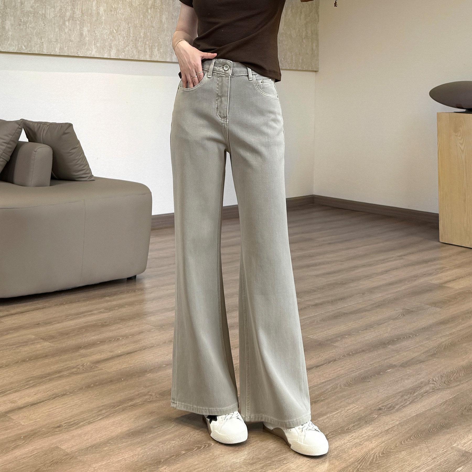 High-Waisted Flared Jeans with Four-Way Stretch - Available in Two Lengths for All Seasons 2XL