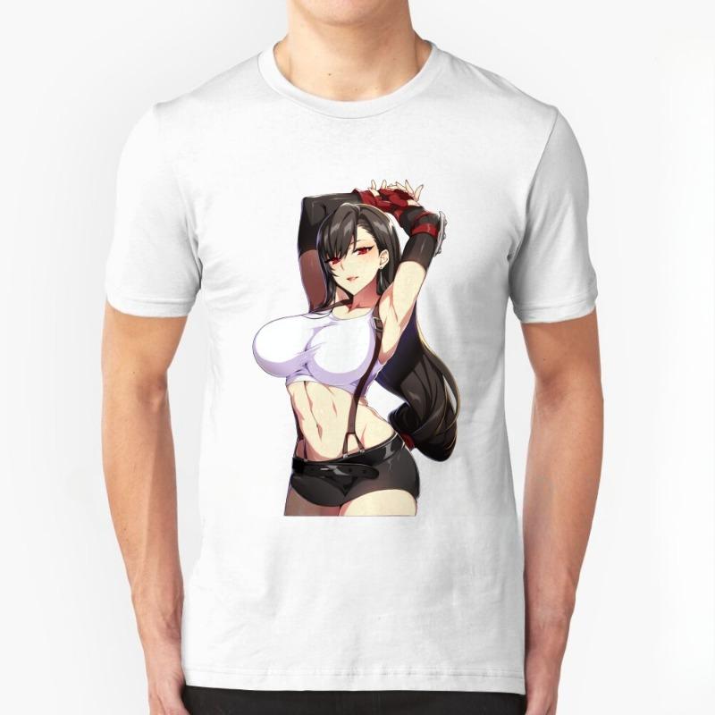 Busty Tifa Lockhart-Final Fantasy 7 Remake Advent Ff7 T Shirt Diy Final Fantasy Graphic T Shirts  Harajuku Graphic T Shirts