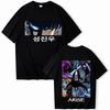 Solo Leveling Hot Anime Women's T-shirts Unisex Harajuku O-Neck Short Sleeve Shirts Oversize Y2k Ladies Clothes Women Clothing