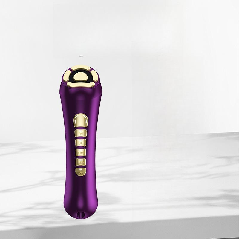 Household Iron Beauty Instrument Skin Rejuvenation Micro-current Light Pattern Red and Blue Light Massage Lifting Radio Frequency Beauty Instrument