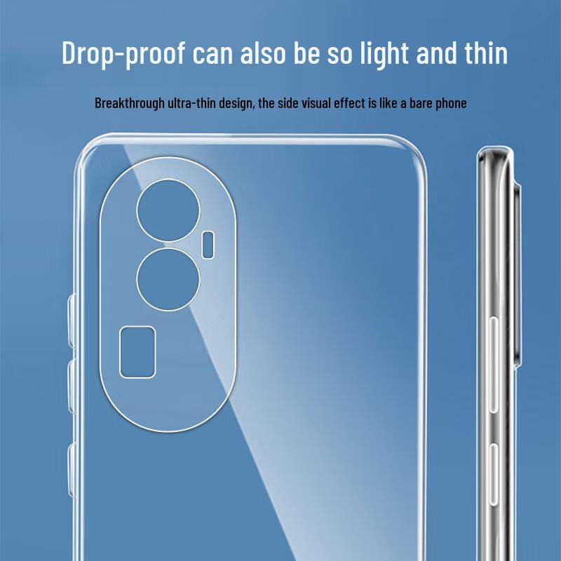 KOOLIFE OPPO Transparent Soft TPU Phone Case with Full Lens Protection