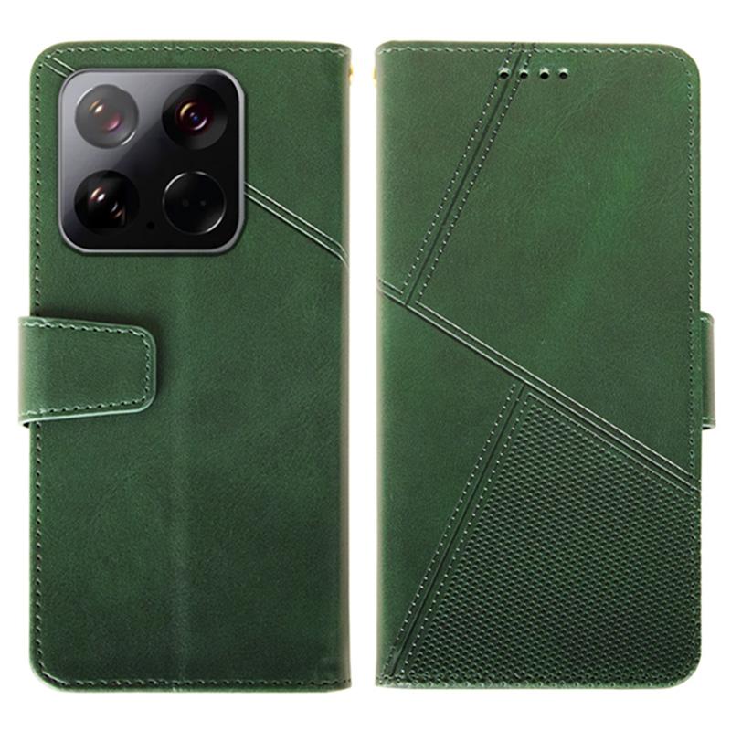 IDEWEI For Xiaomi 15 Case Leather Wallet Phone Cover Stand Calf Texture