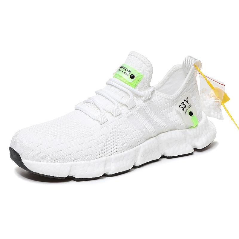 

2025 летние настоящие дышащие кроссовки для бега из хлопка-попкорна, повседневные кроссовки для мужчин большого размера, модная обувь, обувь для пар 36 белый