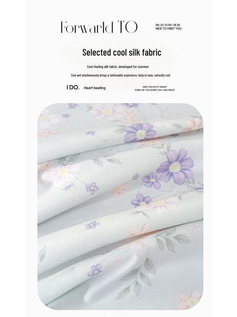 Cool Silk Summer Quilt: Lightweight, Breathable, Ideal for Home or Dorm Use