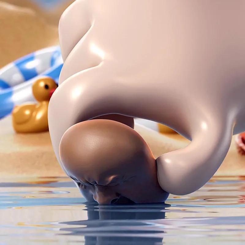Funny Tea Pet Yawning Person Avatar Plastic Ugly Tea Pet Squirting Toy Boy Girl Stress Relief Toy Tea Set Tea Table Decoration