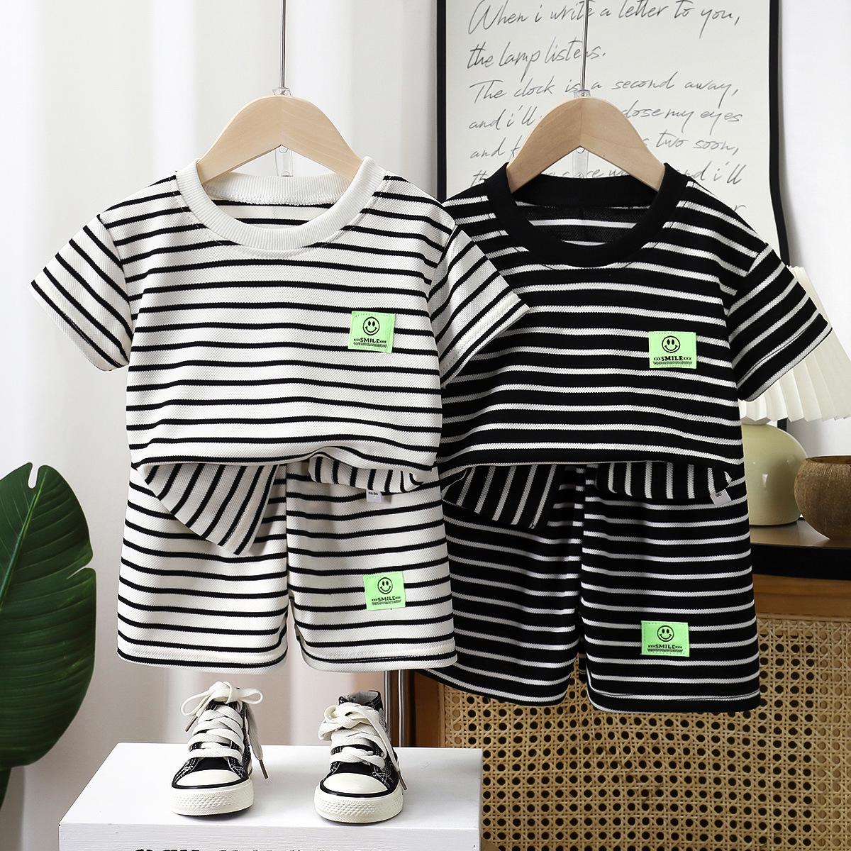 

Children s Striped Summer T-Shirt - Short Sleeve for Boys & Girls 80cm