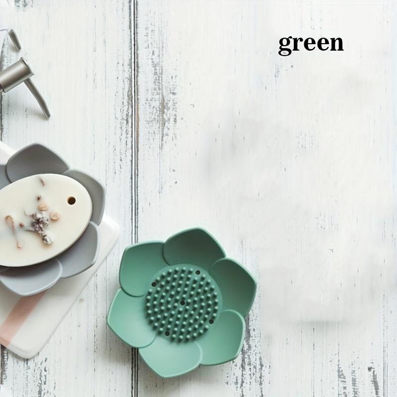 1 Stück Badezimmer Seifendose Lotus Design Seifenhalter Silikon Seifendose Ablaufbox Badezimmerzubehör