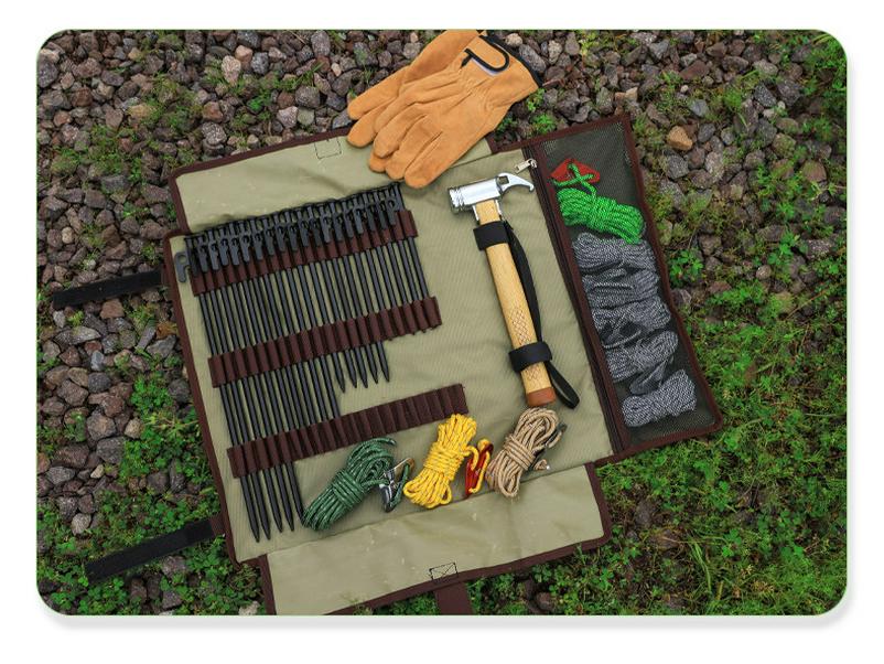 Steel Tent & Tarp Pegs: Thickened, Windproof, Long Camping Peg Set for Outdoor Use