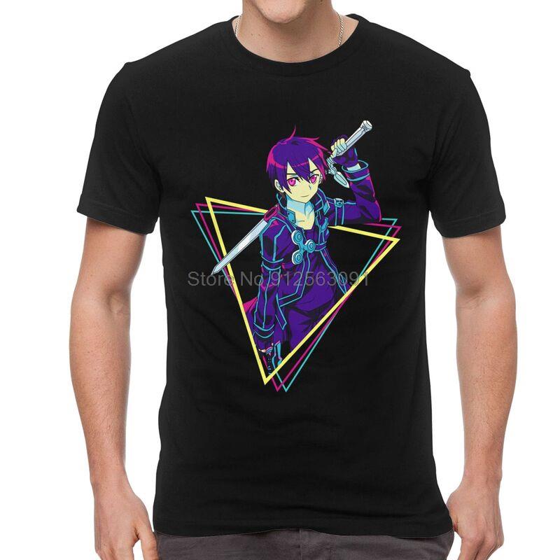 

Sword Art Online TShirts Men Novelty T Shirts Short Sleeve Anime Manga Sao Kirito Kirigaya Kazuto Tshirt Cotton Tee Top Cloth... S разноцветный