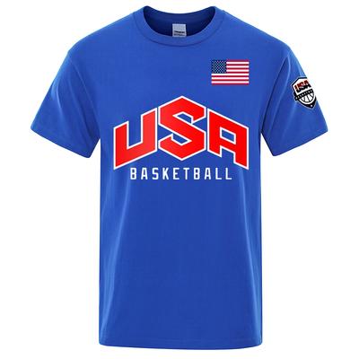 T-shirt Casual Streetwear Stampate con Giocatore di Basket USA Uomo Ampia Vestibilità Oversize Cotone Traspirante Manica Corta