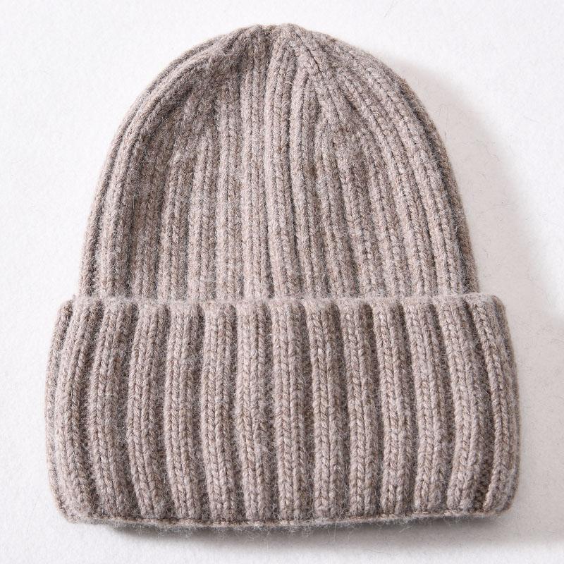 Jxwatcher Custom Logo Ribbed Cable Knit Beanie Hats Men Womens Thick Warm Classic Winter Cashmere Knitted Beanie Women One Size коричневый