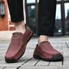Leather Casual Shoes For Men Slip On Classic Hiking Sneakers Men Outdoor Shoes For Trekking Plus Size 48 Driving Shoes Handmade