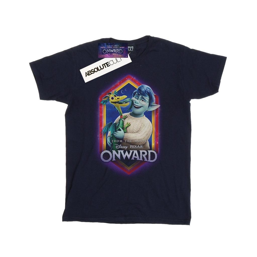Disney Mens Onward Laurel And Blazey Crest T-Shirt