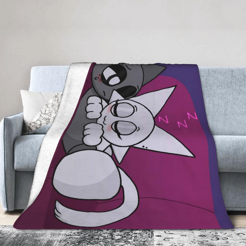 Sprunki Belzhu District Plush Blanket Girls Boys  Flannel Throw Blanket For Couch Chair Sofa Bed Warm Custom Quality Bedspread