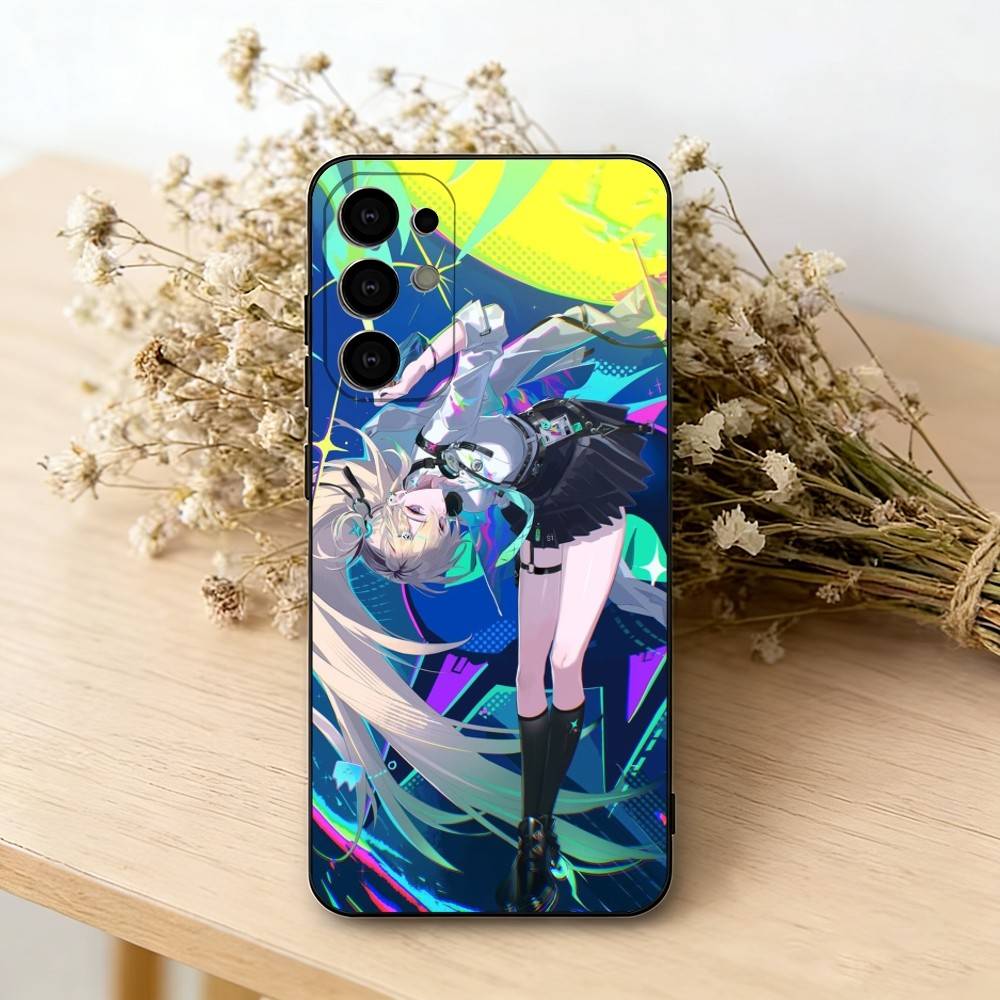 

L-Lynae W-Wuthering Waves Phone Case Black Silicone Soft For Samsung S25,S24,S21,S22,S23,S30,Ultra,S20,Plus,Fe,Lite Samsung S24