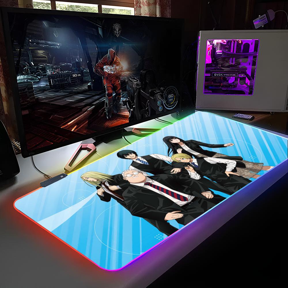 T-Taro S-Sakamoto-S Mouse Pad RGB Backlit Mouse Pad Laptop Mouse Pad Laptop Gamer Computer Desk Gaming Accessories