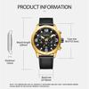 RUIMAS Relogio Masculino Fashion Men Quartz Watch Leather Sport Military Wristwatch Waterproof Clock with Auto Date 595