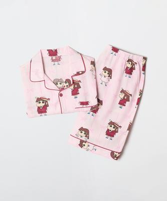 [SPAO] Crayon Shin-chan Sweet Dreams Short-Sleeve Pajamas PINK_SPPPG25U02 [Shipped from Korea] 100% Authentic