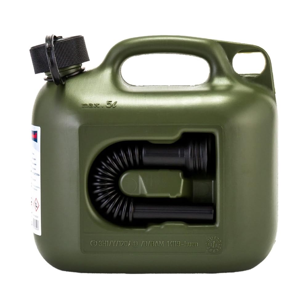 Hunersdorff Fuel Can Pro 5L Olive Poly Tank Water Tank Outdoor Camping Canister