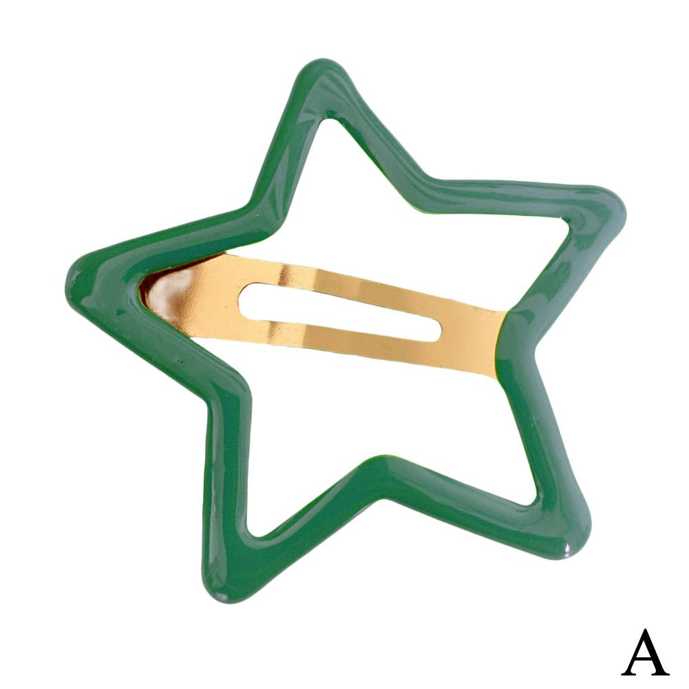 

Большая заколка для волос в виде звезды, сломанная заколка для волос, звезда, пентаграмма и стильная цветная заколка для волос, пятиконечная H7Y9 green-one-size