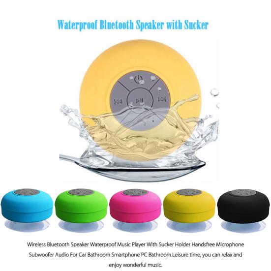 Mini Waterproof Suction Cup Bathroom Wireless Bluetooth-compatible Speaker Music Player