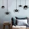 Funny Black On Wall Prank Window Wallpaper Decal Spider Sticker Halloween Decoration