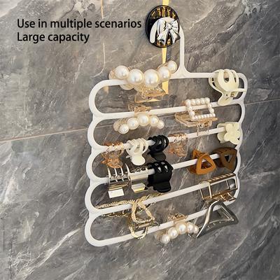 Hair Claw Storage Rack Organizer Large Capacity Headband Holder Wall Hanging Hairpin Hanger Space Multifunctional Storage Rack