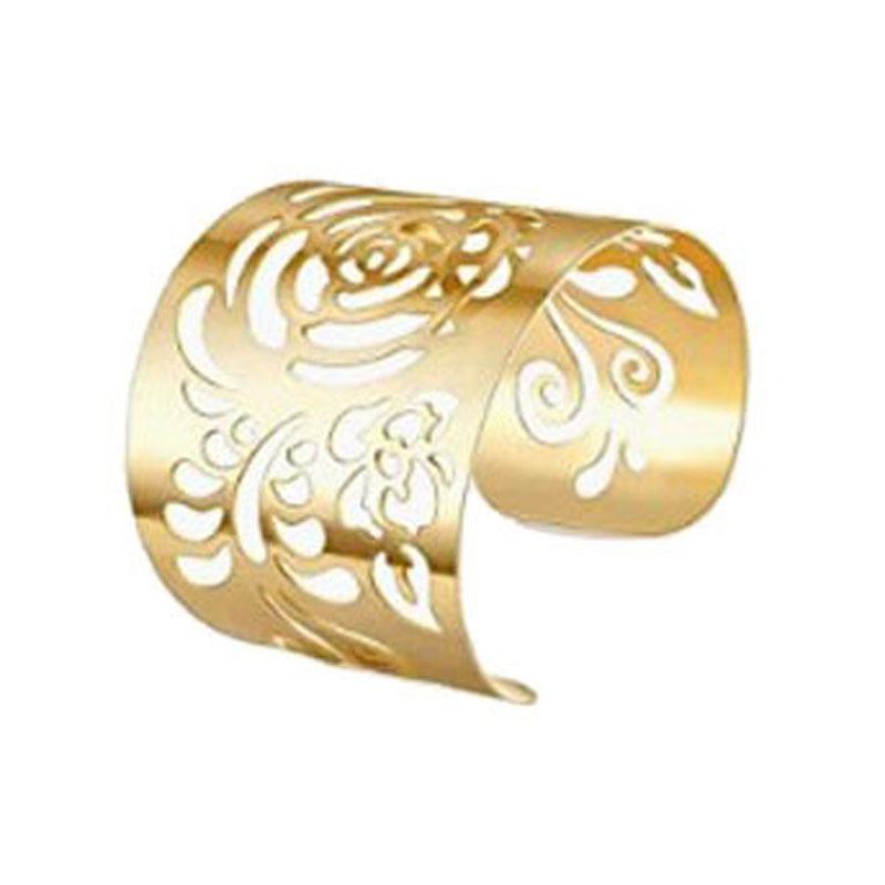 Exaggerated flower hollow opening bracelet fashion personality high sense bracelet simple light luxury jewelry women
