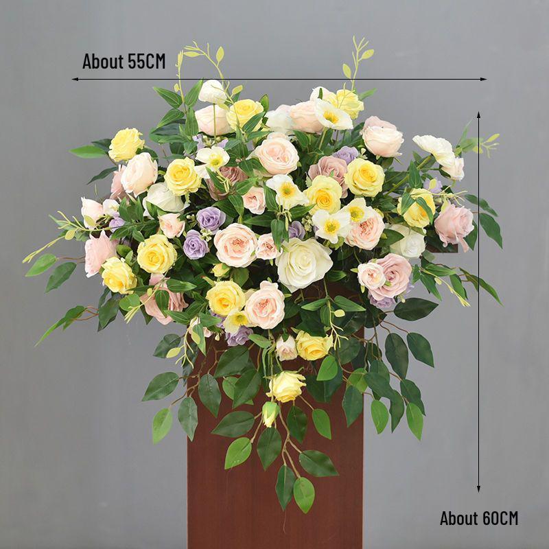 Luxury Business Podium Stand with Artificial Flower Decoration: Perfect for Speeches or Kindergarten Events