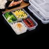 Disposable Transparent 4-Compartment Meal Prep Containers