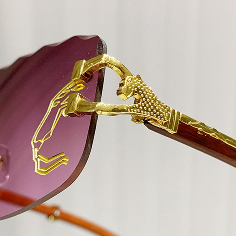 Frameless One-piece Lens Wavy Edge Ladies Personality Irregular Sunglasses