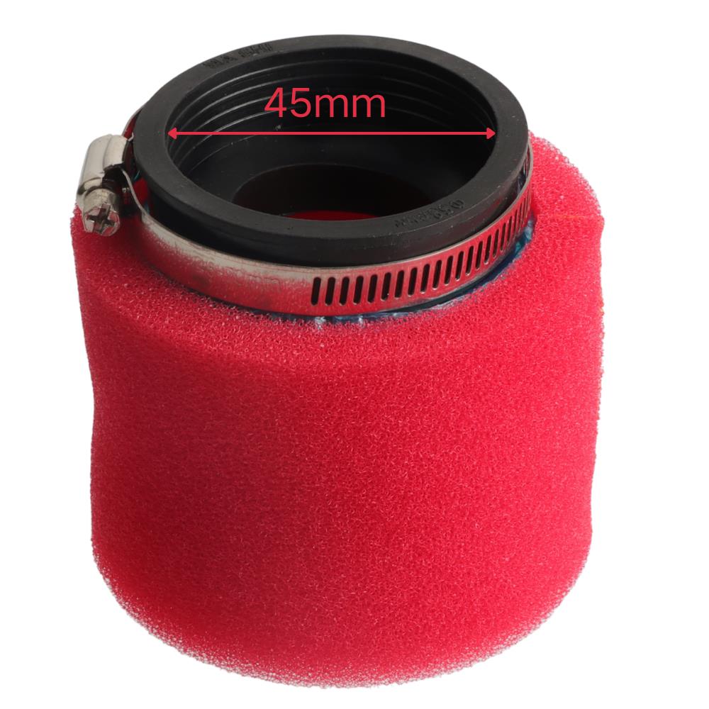 1Pc Black/Red Dual Foam Air Filter 35mm 38mm 42mm 45mm 48mm 50mm Universal Cleaner for Moped Scooter Off-road Bike Parts Air Filters 7