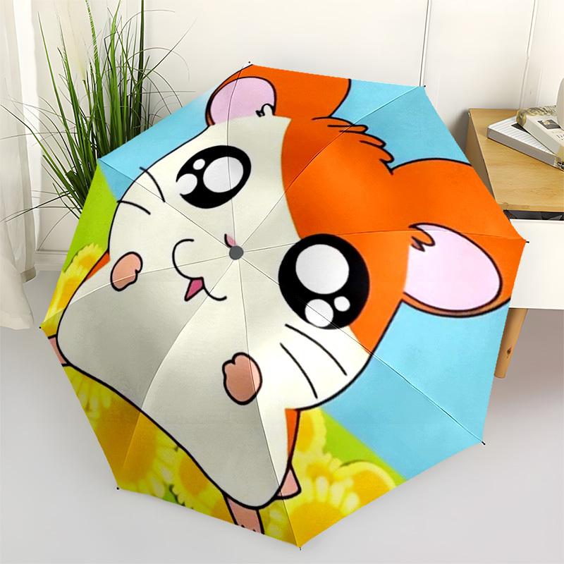 

1pc Hamster with Orange Hair Umbrella with Plastic Handle,Suitable for All Seasons Home Travel Outdoor UmbrellaFP017