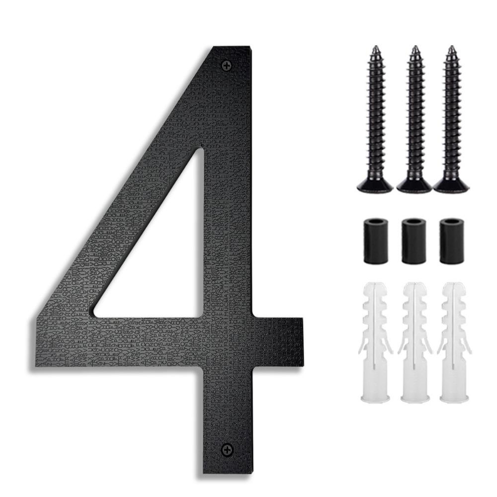 8inch 3D Suspension House Number Black Address Number High Quality Hotel Room Number Door Use