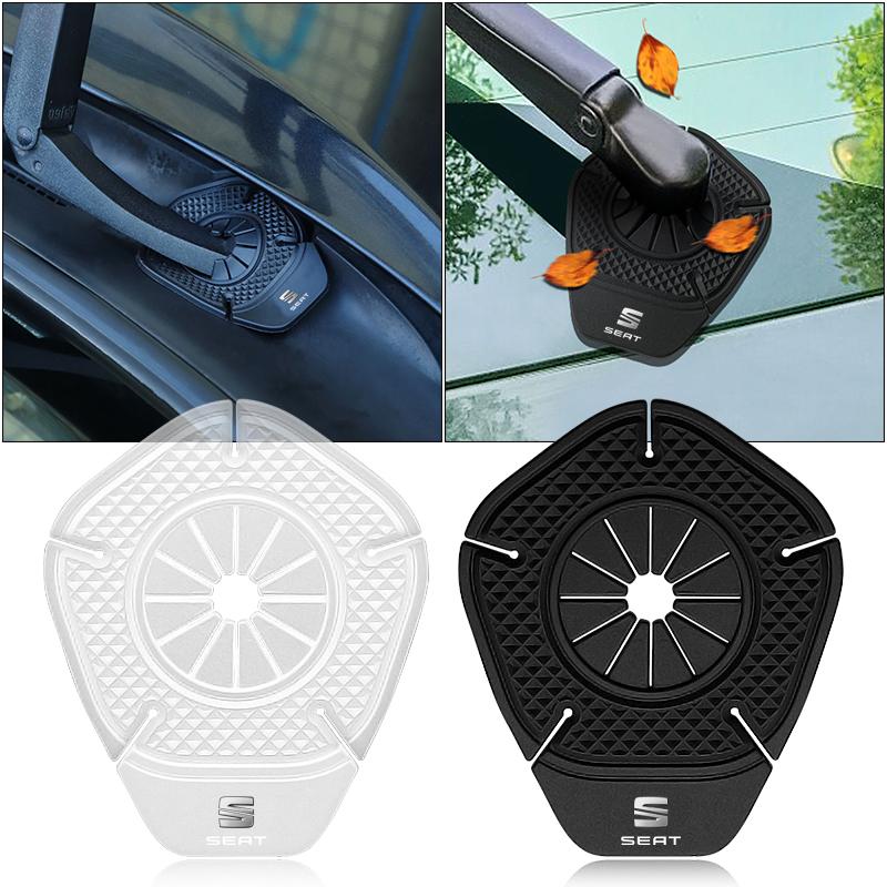 2Pcs Car Windshield Wiper Protective Cover Dust Wiper Emblem Car Styling For SEAT Leon Ibiza Alhambra Niva Kalina Priora Granta Largus