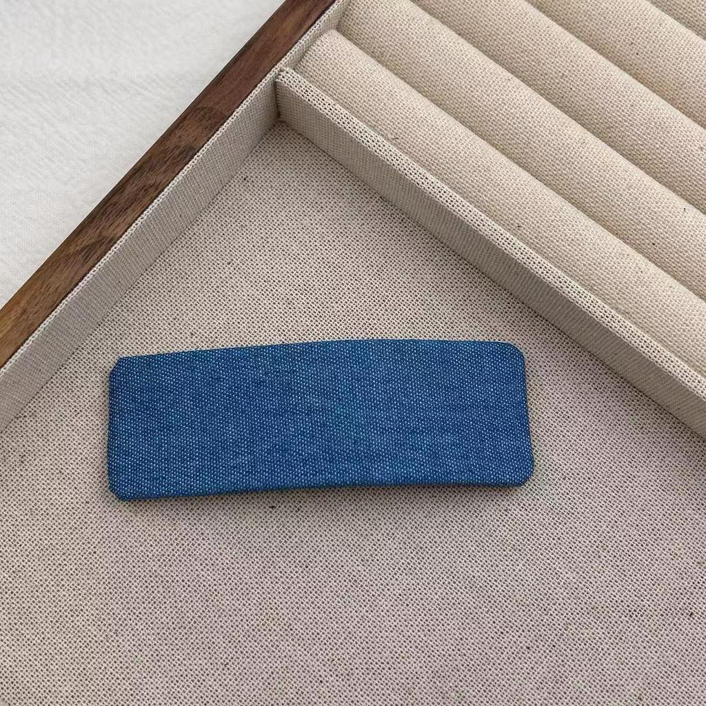Korean Retro Denim Blue Hair Clip: Versatile BB Clip for Stray Hair & Bangs, New Women's Accessory