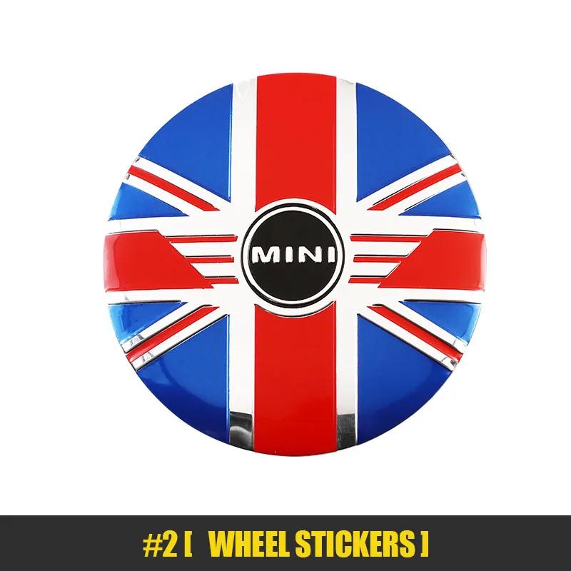 hrlcu10 4Pcs Car Wheel Hub Center Cover Badge Decorative Stickers For BMW Mini Works Cooper F54 F55 F56 F57 F60 R50 R52 R53 R55 R56 R57