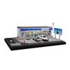 GarageLine Diecast Car Convenience Store Diorama Display Photography Cityscape Collection GL0003 1/64 Case, Background, Model, (blue) [Used]