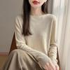 French Style Round Neck Knit Pullover Women S Loose Fit Autumn Sweater
