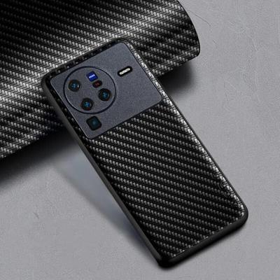 Carbon Fibre Texture Case for Vivo X80 X60 X50 Pro 5G Fashion Design Soft Back Cover Coque for Vivo X80 Pro Case Funda