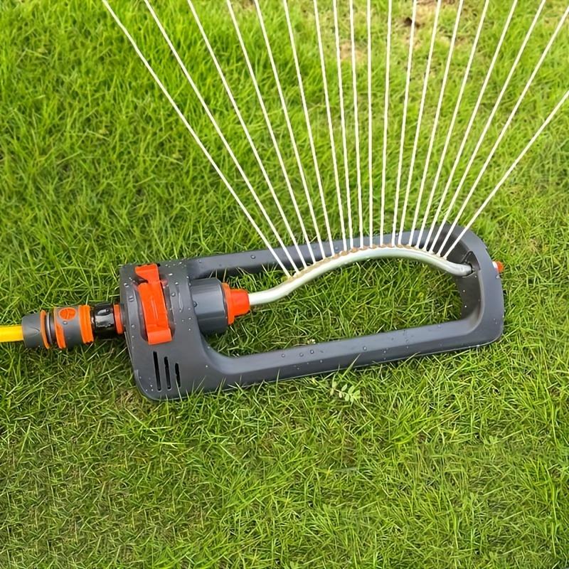 1pc Adjustable Automatic Swing Sprinkler for Lawn and Garden - Efficient Watering Tool with Adjustable Head, Orange & Black Design