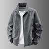 Veste Coupe-Vent Légère à Col Montant pour Homme, Imperméable Décontractée à Fermeture Éclair