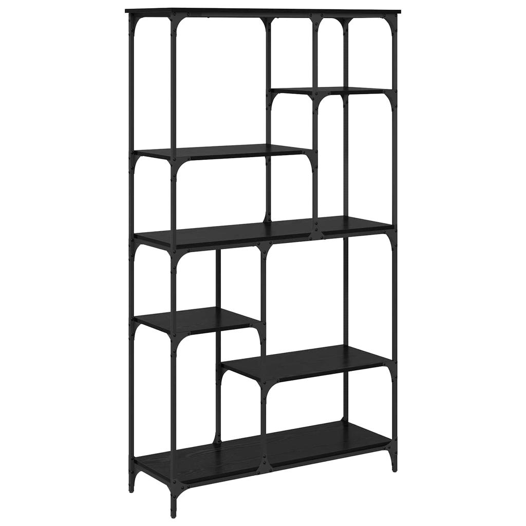 Bookshelf Black Oak Effect 99 X 35.5 X 176 Cm