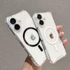 For MagSafe Transparent Acrylic Shockproof Phone Case with Camera Lens Protector For iPhone 16 Pro Max 15 14 Plus 13 12 11