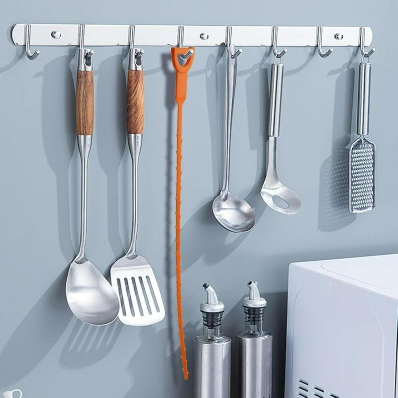 For 4 Pack Drain Snake Hair Remover Tool - Reusable Plumbing Unblocker for Kitchen, Bathroom, Shower, Toilet and Sink